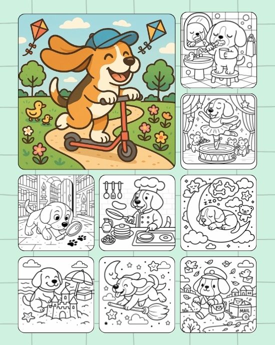 Beagle Coloring Pages, Artistic Pages For Relaxing Moments Beagle Coloring Pages, Appealing Dog Patterns Ready To Color