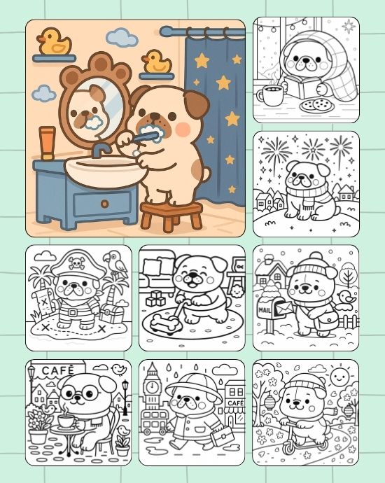 English Bulldog Coloring Pages, Bring Wrinkly Pups To Life English Bulldog Coloring Pages, Fun Coloring For Every Mood