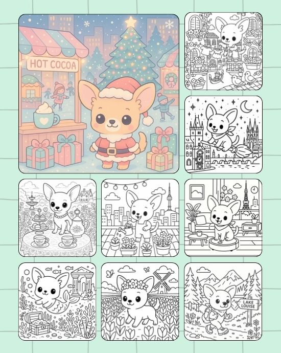 Chihuahua Coloring Pages, Printable Fun For Your Quiet Moments