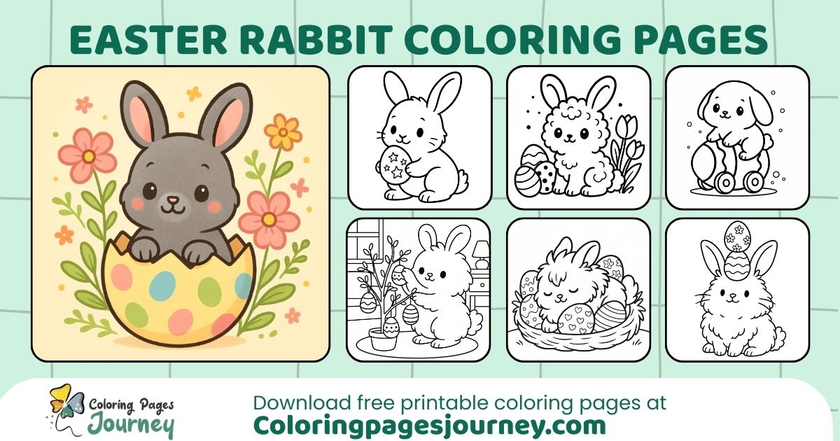Easter Rabbit Coloring Pages (30+ Free Printable PDF Sheets)