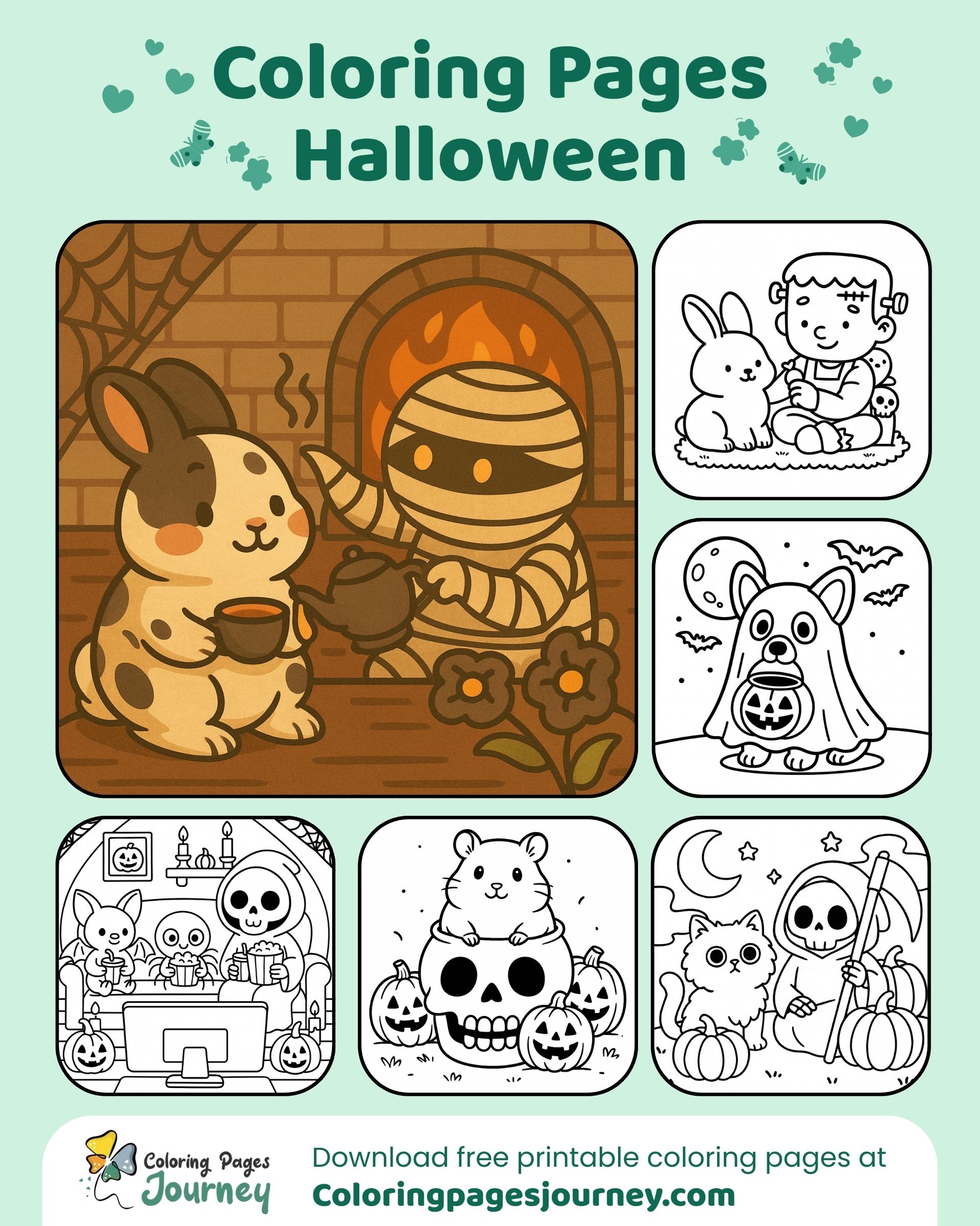 Cozy monsters and pets in a playful coloring pages bundle